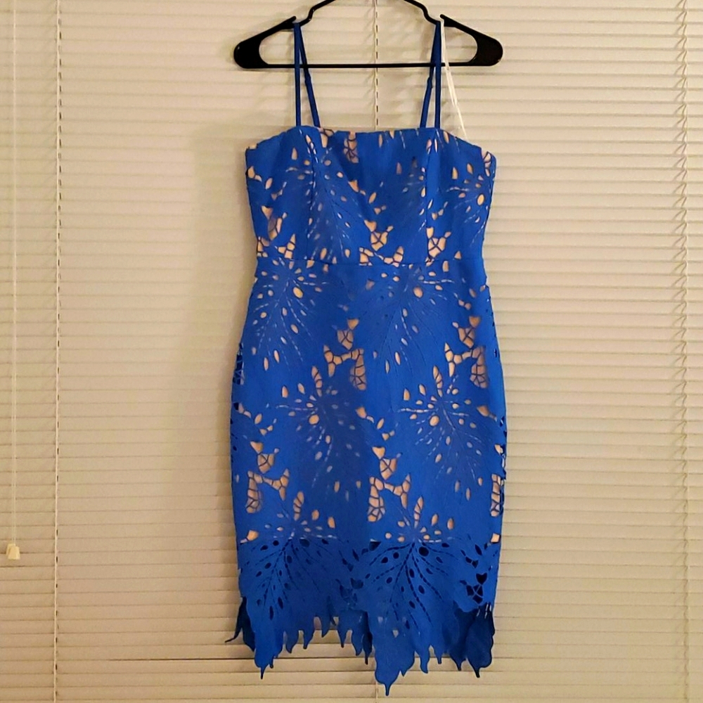 Blue lace strappy lulu's dress
